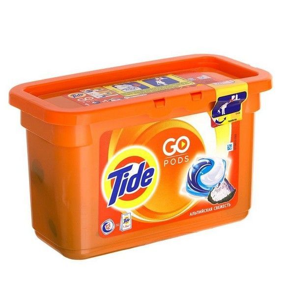 Жидкие капсулы для стирки Tide альпийская свежесть для белого и светлого/для цветного для любых видов ткани, 316 мл