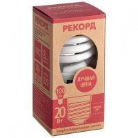 энергосберегающая Рекорд, 20.0 Вт, е27,