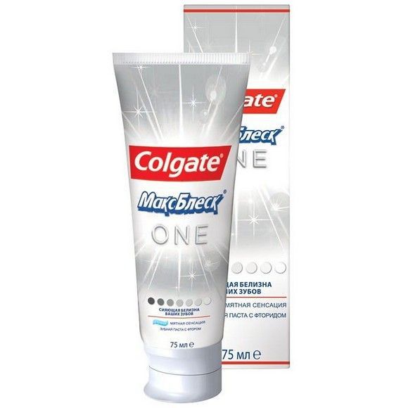 Зубная паста Colgate Максблеск one фтор/мята отбеливание, 75 г