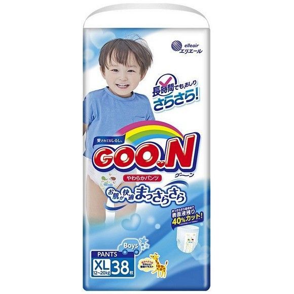 Подгузники-трусики для мальчиков Goon xl 12-20 кг, 38 шт.