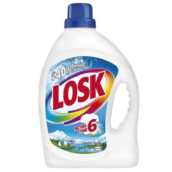 Жидкое средство для стирки Losk горное озеро для белого и светлого, 2.19 л