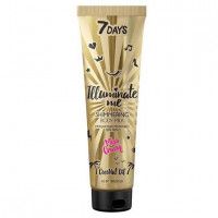 Молочко для тела 7DAYS мерцающее с золотыми блестками, шиммером Miss crazy illuminate me