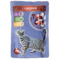 Влажный корм для кошек Tom cat(стм) кусочки говядина, 85 г
