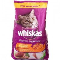 Сухой корм для кошек Whiskas индейка/курица/утка, 1.9 кг
