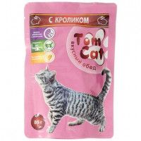 Влажный корм для кошек Tom cat(стм) кусочки кролик, 85 г