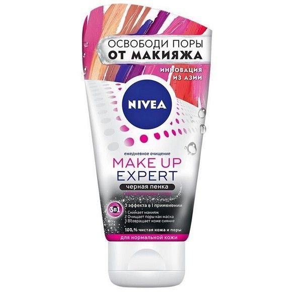 Черная пенка для умывания Nivea MakeUpExpert для нормальной кожи, 100 мл