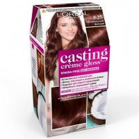 Стойкая краска-уход для волос L'Oreal Paris «Casting Creme Gloss» без аммиака, оттенок 525, Шоколадный фондан