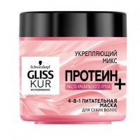 Питательная маска Gliss Kur «4-в-1» для сухих волос с протеином и маслом бразильского ореха