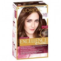 Стойкая крем-краска для волос L'Oreal Paris «Excellence», оттенок 5.02, Обольстительный каштан