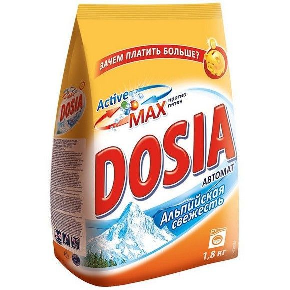 Порошок стиральный Dosia автомат альпийская свежесть, 1.8 кг