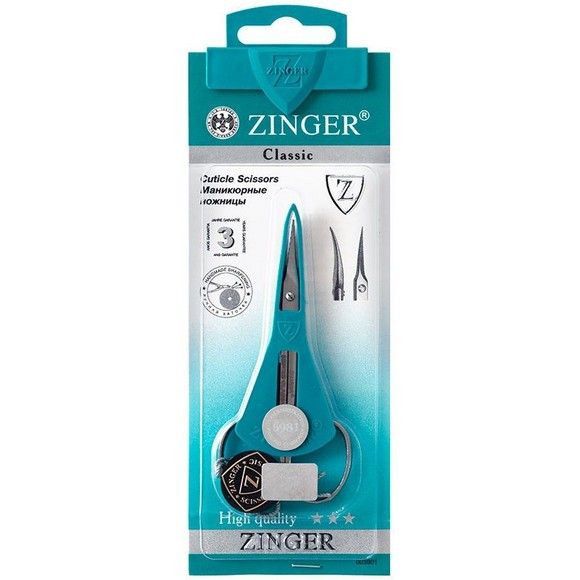Ножницы маникюрные Zinger для обработки кутикулы закругленные