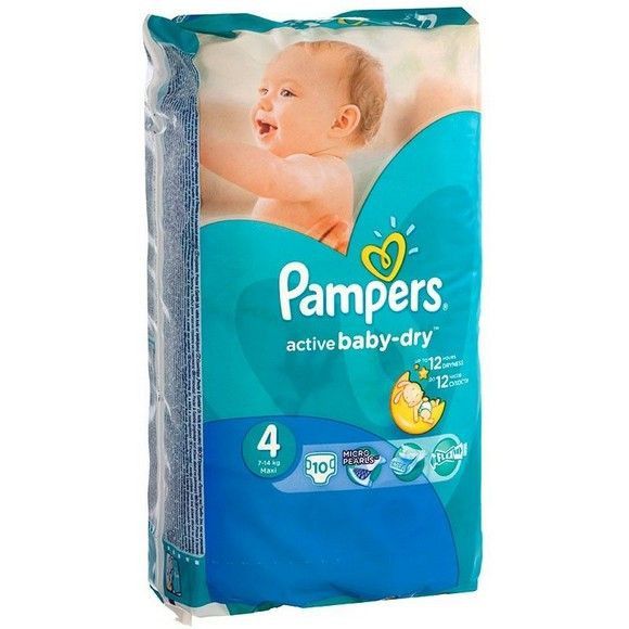 Подгузники Pampers Active baby, 4, 10 шт