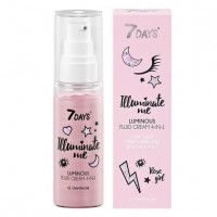 Крем-флюид для лица 7DAYS сияющий с шиммером Rose girl illuminate me