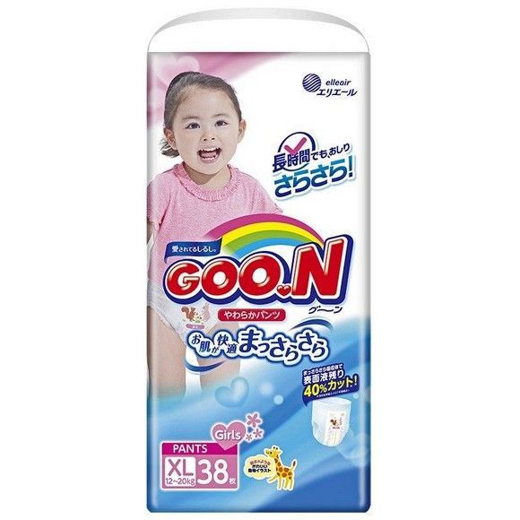 Подгузнкик Goon для девочек xl 12-20 кг, 38 шт.