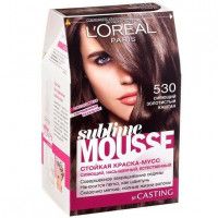 Краска для волос Loreal Sublime mouse 53 золотистый каштановый