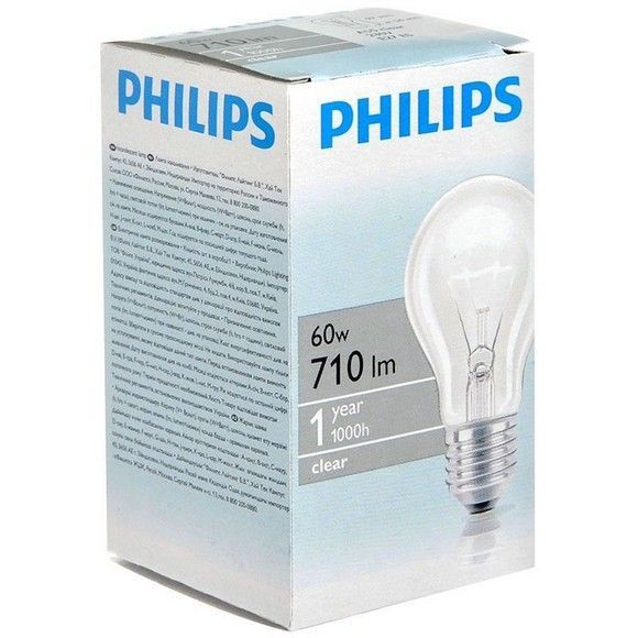 Лампа накаливания Philips, 60.0 Вт