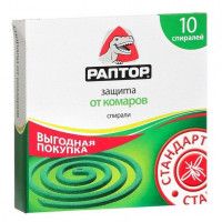 Средство против летающих насекомых Раптор против комаров, 155 г