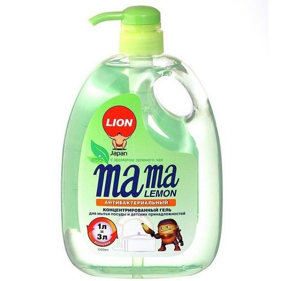 Гель для мытья посуды Мама лимон зеленый чай, 1.0 л