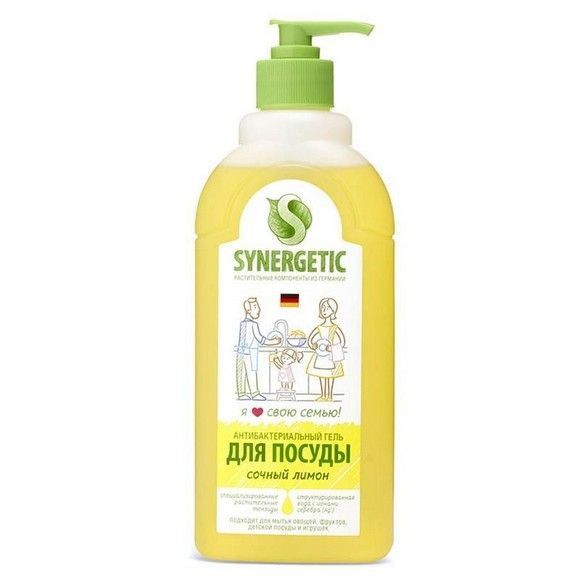 Средство для мытья посуды, детских игрушек Synergetic, 500 мл