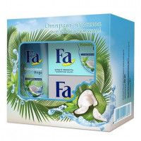 Подарочный набор Fa «Кокосовая вода»: гель для душа 250 мл, мыло туалетное 90 г, 2 шт
