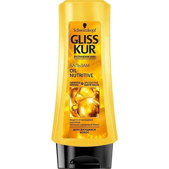 Бальзам Gliss Kur Oil Nutritive для длинных, секущихся волос, 200 мл