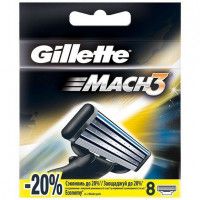 Кассеты для станка Gillette Mach3 мужской, 8 шт