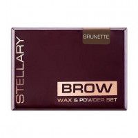 Набор для бровей Stellary Brow Wax & Powder Set, тон 02 Brunette
