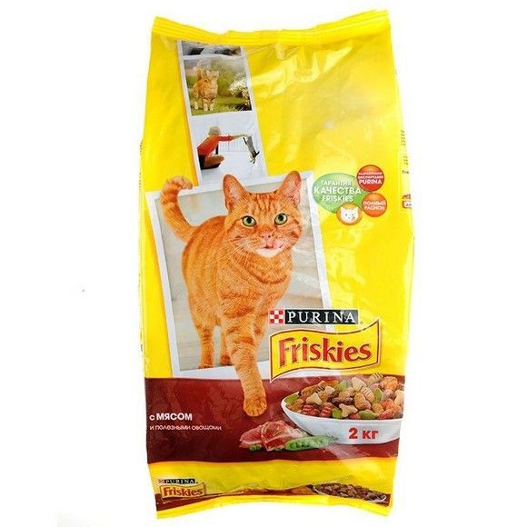 Сухой корм для кошек Friskies мясо/овощи, 2.0 кг