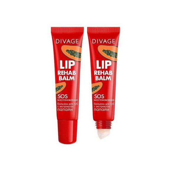 Бальзам для губ Divage Lip Rehab Balm с экстрактом папайи, 12мл
