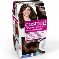 Стойкая краска-уход для волос L'Oreal Paris «Casting Creme Gloss» без аммиака, оттенок 300, Двойной Эспрессо
