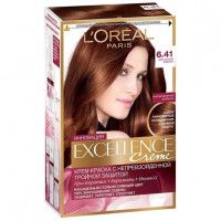 Стойкая крем-краска для волос L'Oreal Paris «Excellence», оттенок 6.41, Элегантный медный