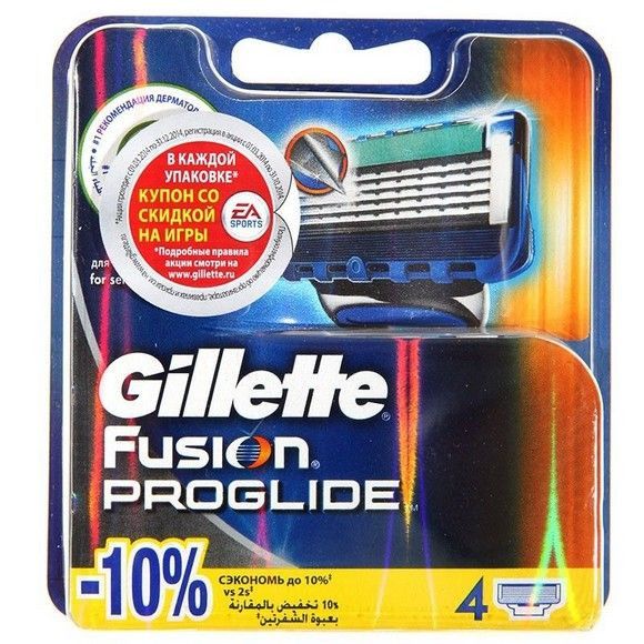 Кассета для станка Gillette Fusion Proglide, 4 шт