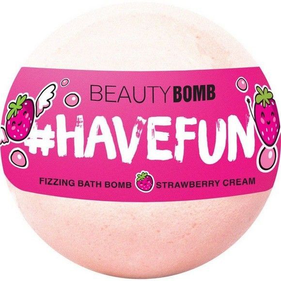 Соль для ванн Beauty Bomb, клубника со сливками, 130г