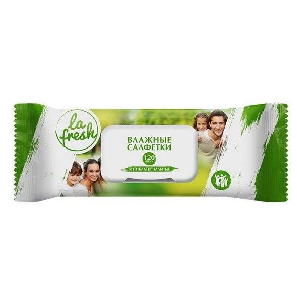 Влажные антибактериальные салфетки La fresh, 120 шт