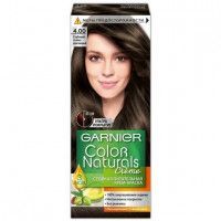 Стойкая питательная крем-краска для волос Garnier «Color Naturals», оттенок 4.00, Глубокий темно-каштановый
