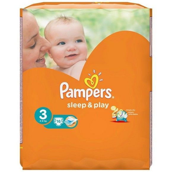 Подгузники Pampers Sleep & play, 3, 16 шт