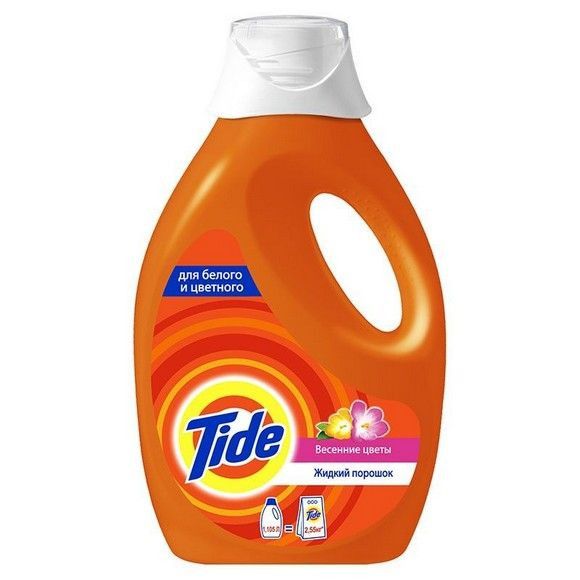 Жидкое средство для стирки Tide весенние цветы универсал для любых видов ткани, 1.105 л