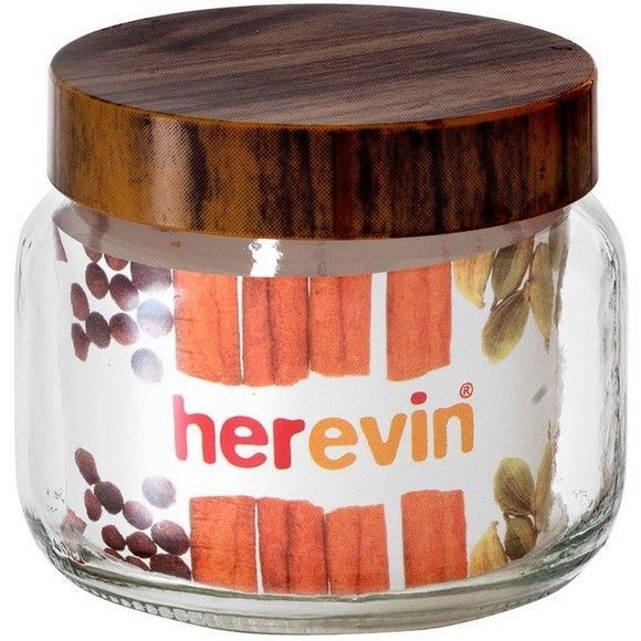 Банка с крышкой Herevin для хранения стеклянная
