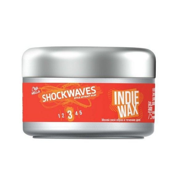 Воск для укладки волос Wella shockwaves нормальная фиксация, 75 мл