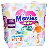 Подгузники Merries XL универсальные 12-22 кг, 19 шт