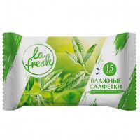 Влажные салфетки La fresh «Зеленый чай», 15 шт