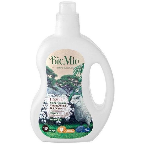 Кондиционер для белья Biomio эвкалипт концентрат, 1.5 л