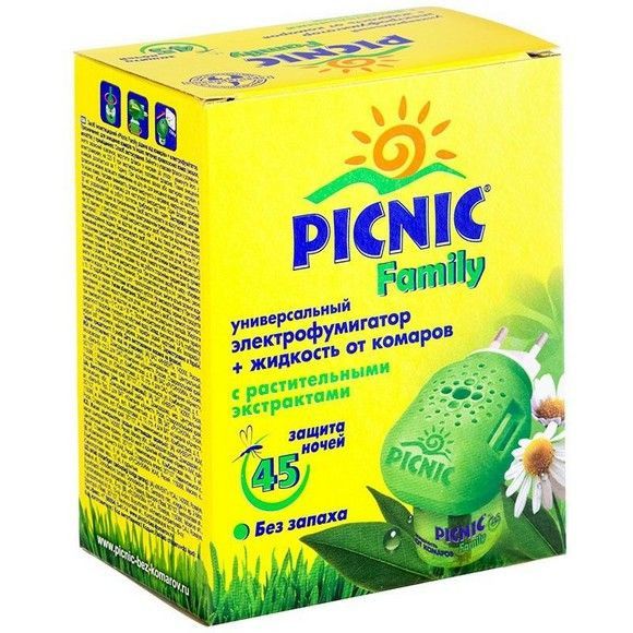 Средство против летающих насекомых Picnic family против комаров, 70 г