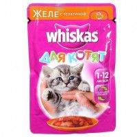 Влажный корм для кошек Whiskas кусочки телятина, 85 г