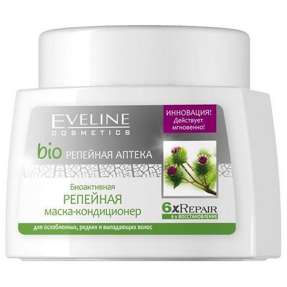 Бальзам-маска Eveline cosmetics Bio репейная аптека от выпадения волос, 200 мл
