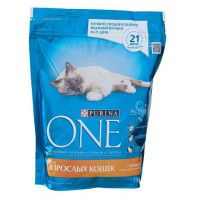 Сухой корм для кошек Purina one курица/крупа, 750 г