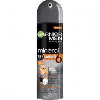 Дезодорант-антиперспирант Garnier спрей «Mineral, Защита 6, Очищающая Моринга» мужской, 150 мл