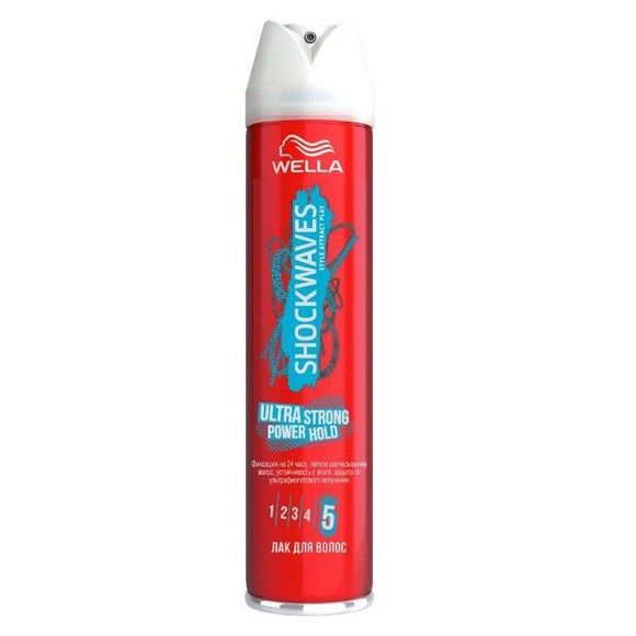 Лак для укладки волос Wella shockwaves нормальная фиксация, 250 мл