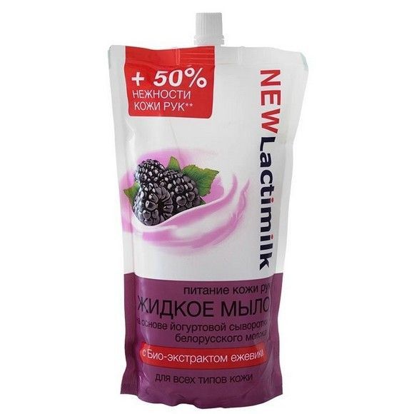 Жидкое мыло Lactimilk ежевика и йогурт (запасная упаковка), 500 мл