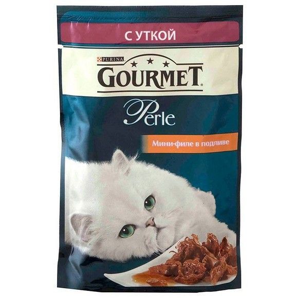 Влажный корм для кошек Gourmet perle кусочки утка, 85 г
